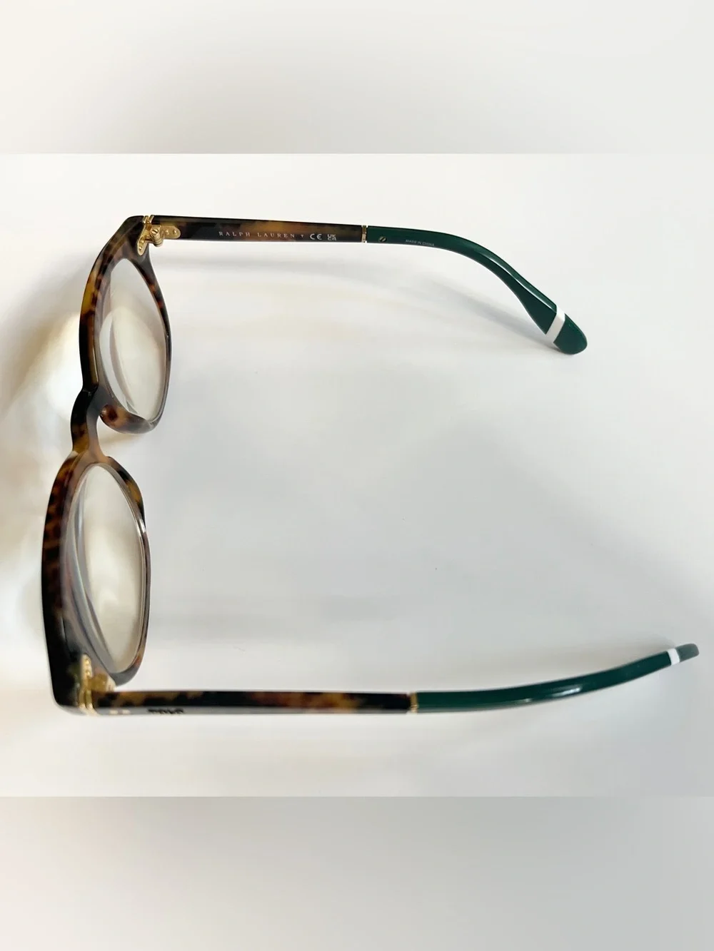 Polo Ralph Lauren Men Eyeglass Frames Shiny Brown Tortoise Shell Green PH2267